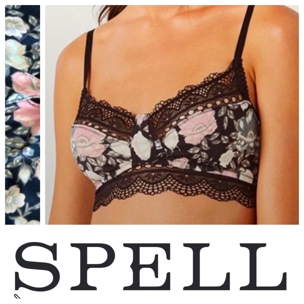 🖤💗🤍 Spell Designs Winona Bralette Bra Size Small